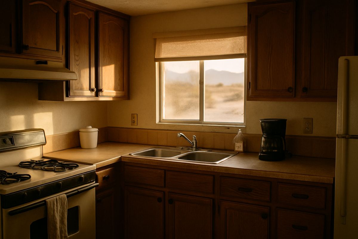 Original kitchen inside an older central Las Vegas house